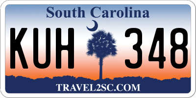 SC license plate KUH348