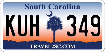 SC license plate KUH349