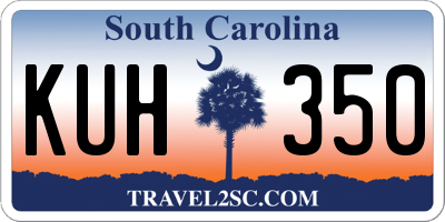 SC license plate KUH350