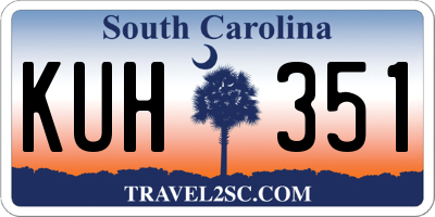 SC license plate KUH351