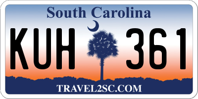 SC license plate KUH361