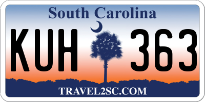SC license plate KUH363