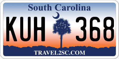 SC license plate KUH368