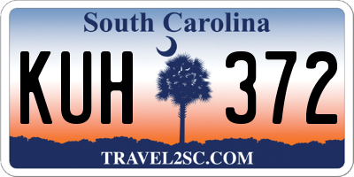 SC license plate KUH372
