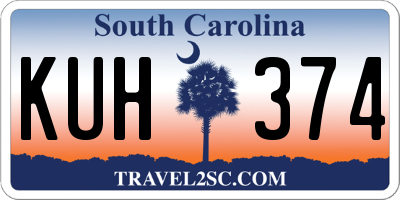 SC license plate KUH374