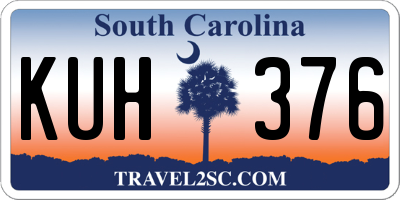 SC license plate KUH376