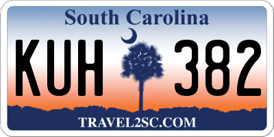 SC license plate KUH382