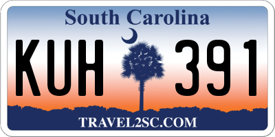 SC license plate KUH391