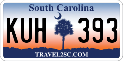 SC license plate KUH393