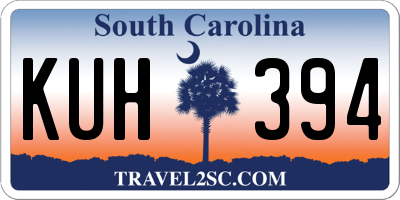 SC license plate KUH394