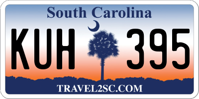 SC license plate KUH395