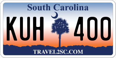 SC license plate KUH400
