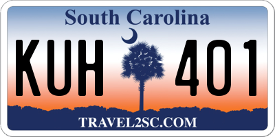 SC license plate KUH401