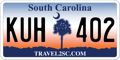 SC license plate KUH402