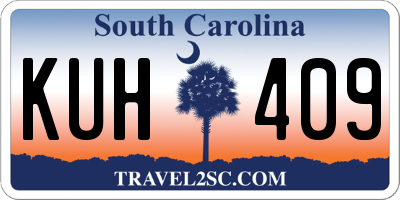 SC license plate KUH409