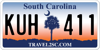 SC license plate KUH411