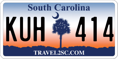 SC license plate KUH414