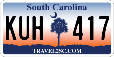 SC license plate KUH417
