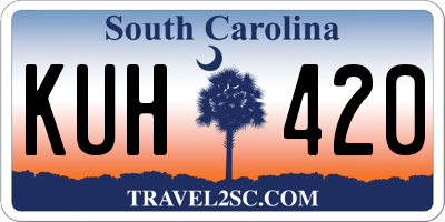 SC license plate KUH420