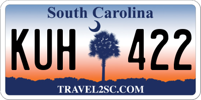 SC license plate KUH422