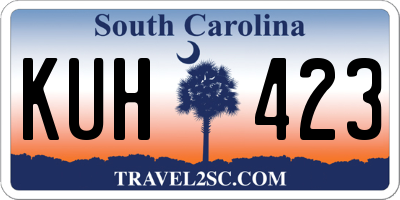 SC license plate KUH423