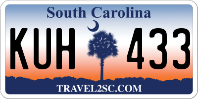 SC license plate KUH433