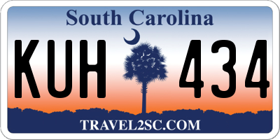 SC license plate KUH434