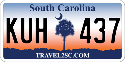 SC license plate KUH437