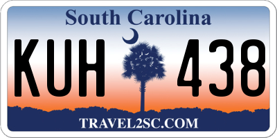 SC license plate KUH438
