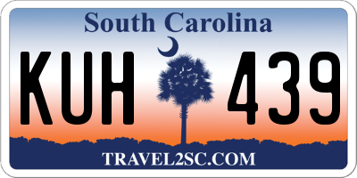 SC license plate KUH439