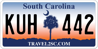 SC license plate KUH442