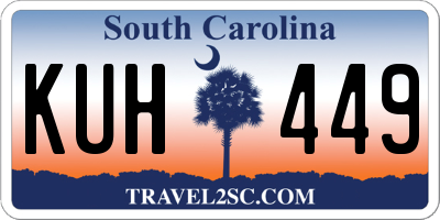 SC license plate KUH449