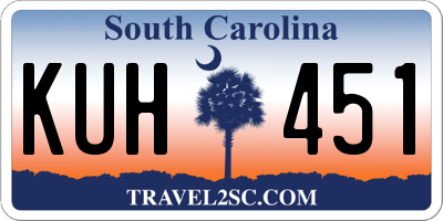 SC license plate KUH451