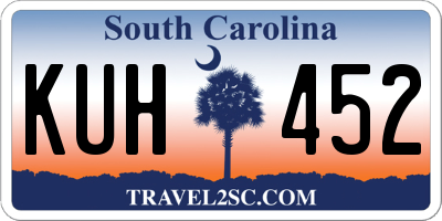 SC license plate KUH452