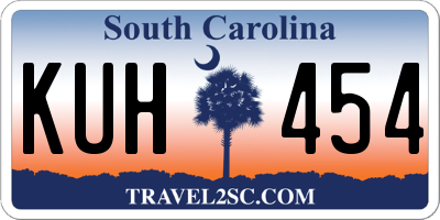 SC license plate KUH454