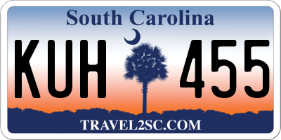 SC license plate KUH455