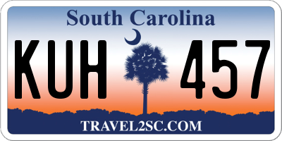 SC license plate KUH457