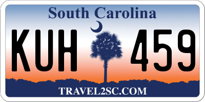 SC license plate KUH459