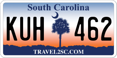 SC license plate KUH462
