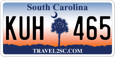 SC license plate KUH465
