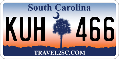 SC license plate KUH466
