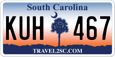 SC license plate KUH467