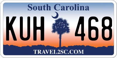 SC license plate KUH468