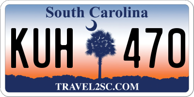 SC license plate KUH470