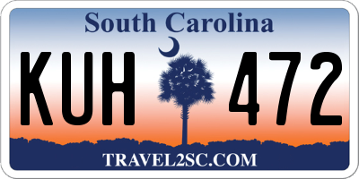 SC license plate KUH472