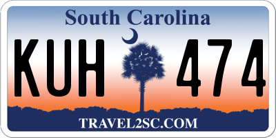 SC license plate KUH474