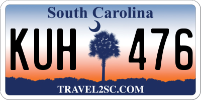 SC license plate KUH476
