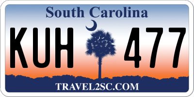 SC license plate KUH477