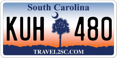 SC license plate KUH480