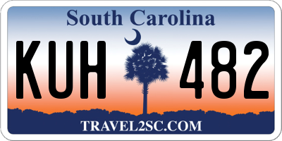 SC license plate KUH482